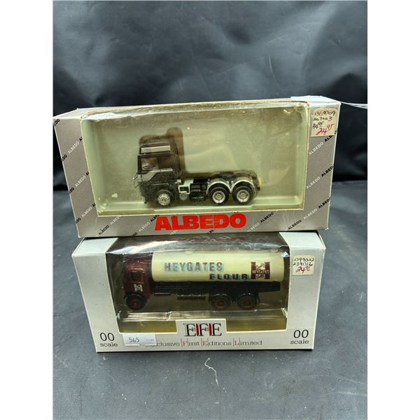 2 vintage die cast trucks NIB