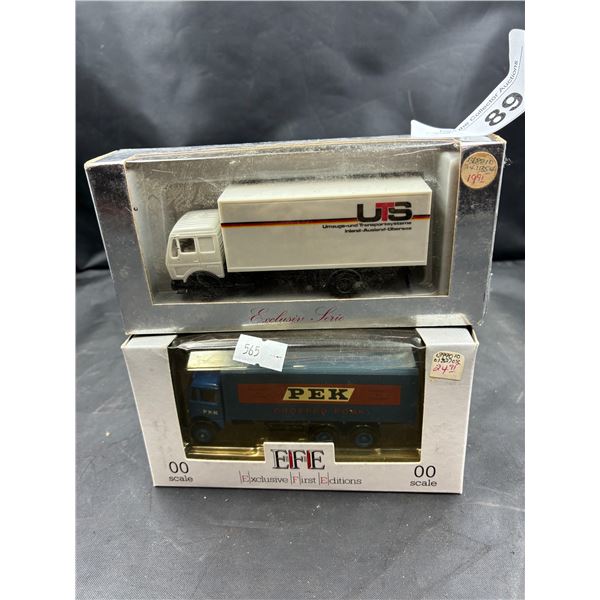 2 NIB vintage die cast trucks