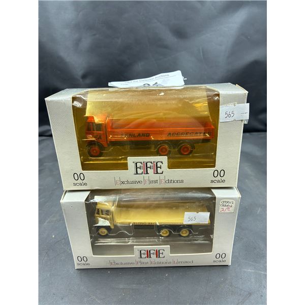 2 NIB vintage die cast trucks