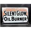 Image 1 : Vintage tin Silent Glow Oil Burner sign 18"x11"