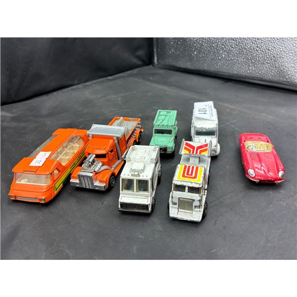 7 vintage die cast cars