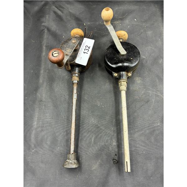 2 vintage hand drills