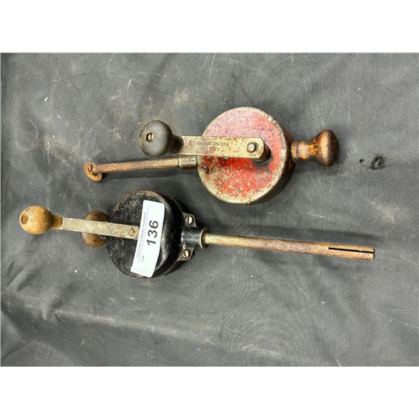 2 vintage hand drills