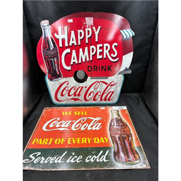 2 tin signs