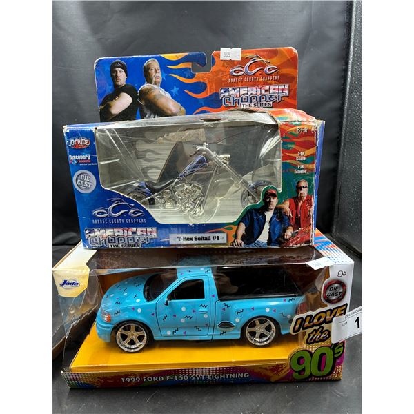 1:24 99 F150 NIB plus American Choppers 1:18 scale bike NIB