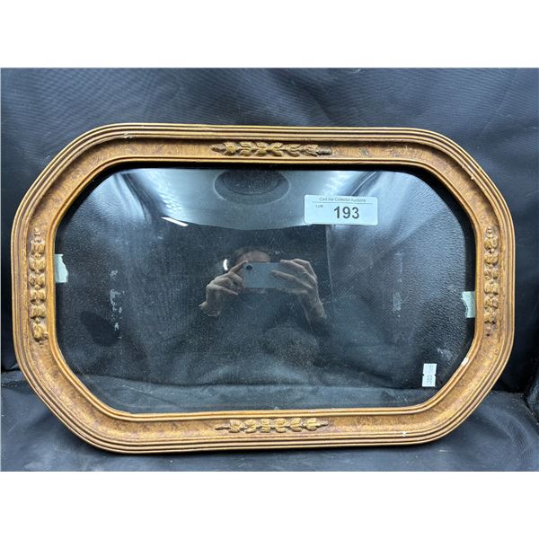 Vintage Victorian convex glass portrait frame 18"x11"