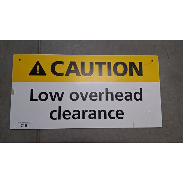 Vintage metal Caution sign 24"x12"