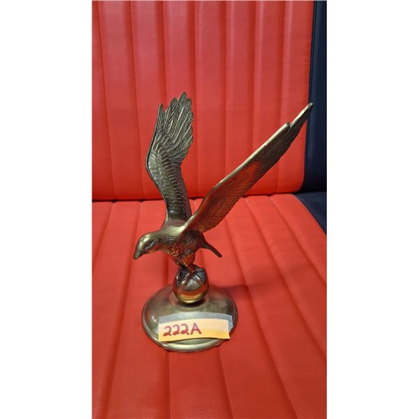 Vintage brass eagle 10" tall