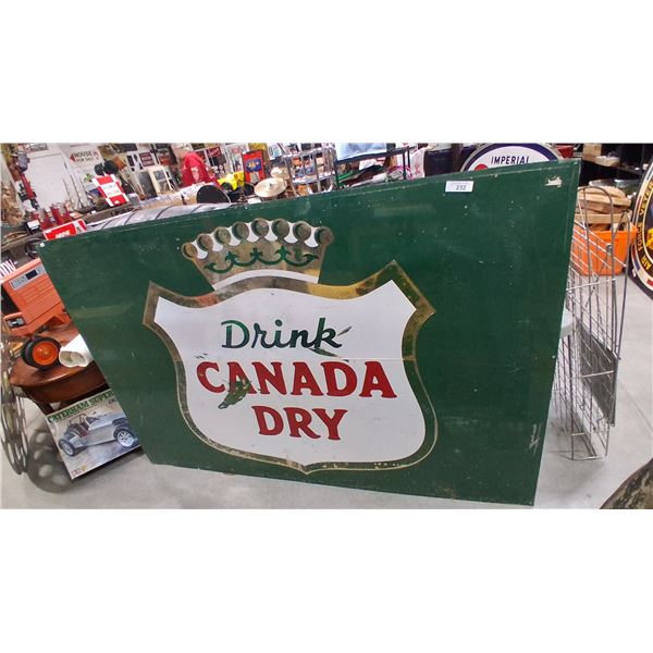 Huge vintage metal Canada Dry sign 71"x47"
