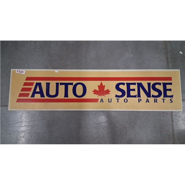 Vintage Autosense autoparts plastic delaership sign 48"x12"