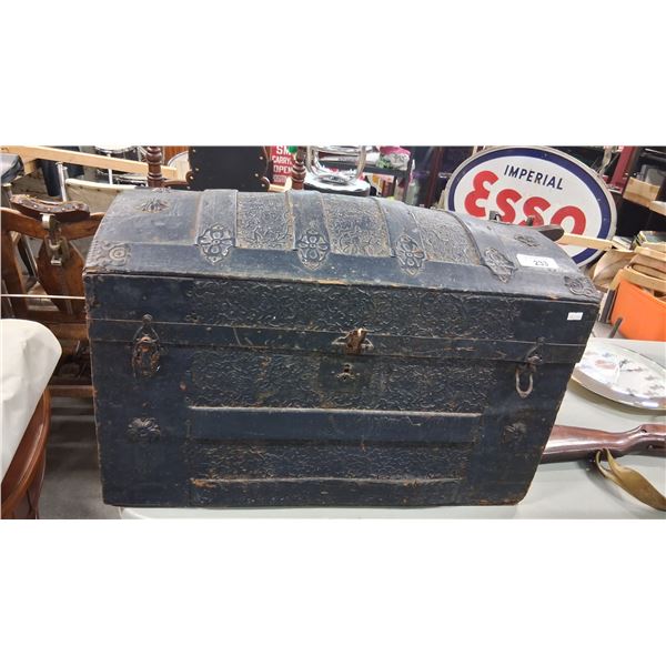 Intricately detailed vintage trunk 28" long