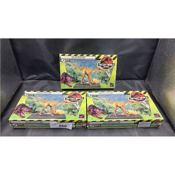 3 vintage Jurassic World model kits