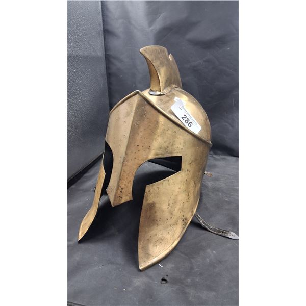 Metal Roman gladiator helmet 13" tall