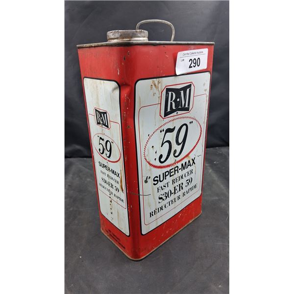 Vintage R-M 59 gallon tin