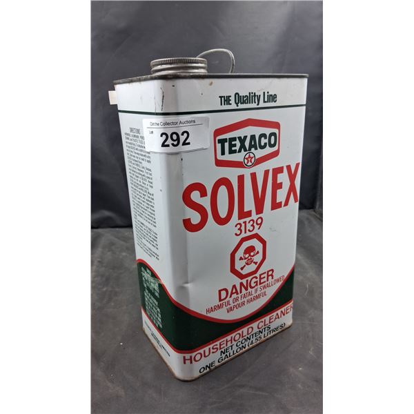 Vintage Texaco Solvex 1 gallon tin