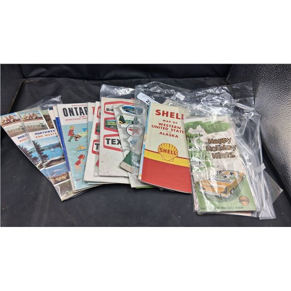 Approx 15 Texaco & Shell gas station maps