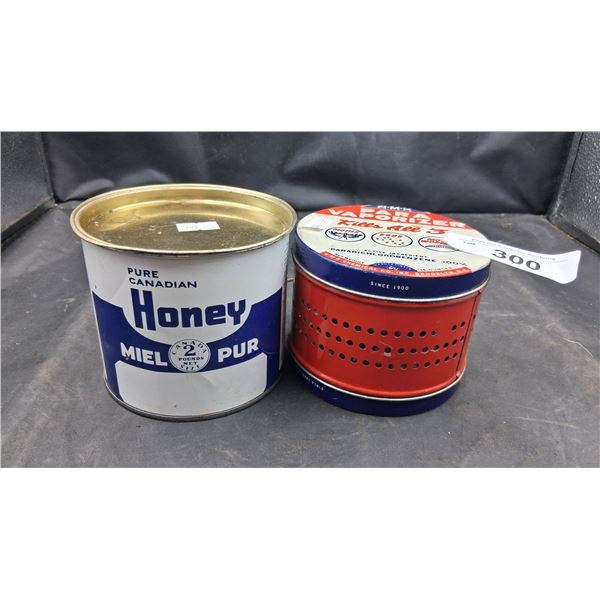 Vintage Canadian Honey tin & Para vaporizer tin