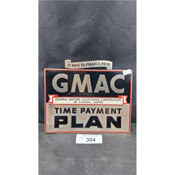Vintage metal GMAC dealership sign 9"x7"