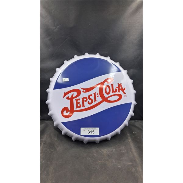 Vintage Pepsi-Cola vap sign 13" dia