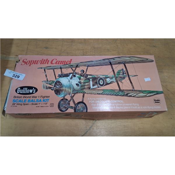 Vintage Guillow's British WWI Spider model kit 28" wingspan