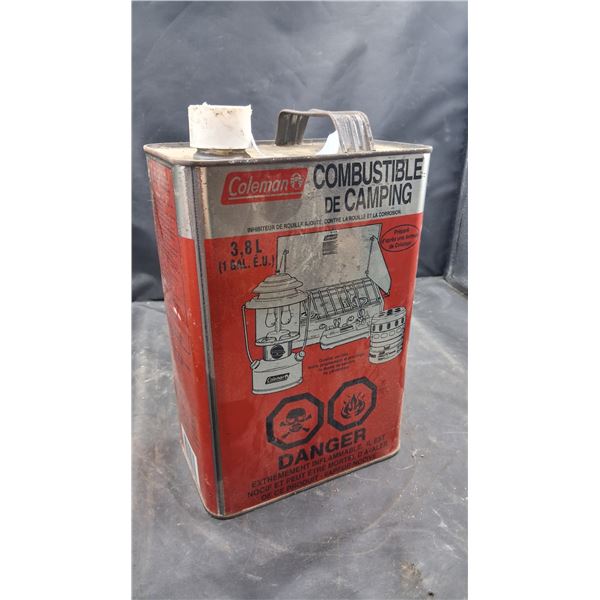 Vintage Coleman camp fuel 1 gallon can full