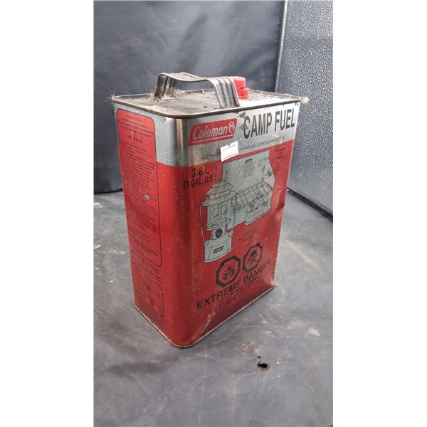Vintage Coleman camp fuel 1 gallon can full