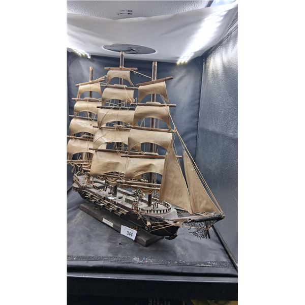 Vintage 1980s sailing ship model 21" tall