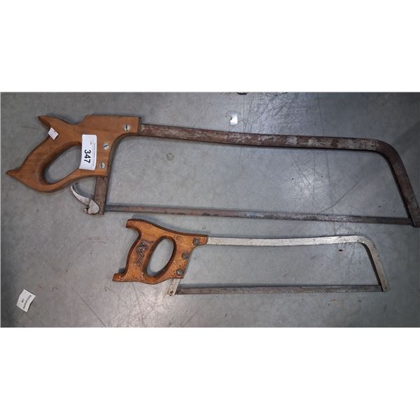 2 1950s hand saws