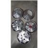 Image 1 : 5 vintage car hubcaps