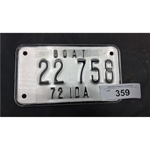1972 boat plate