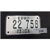 Image 1 : 1972 boat plate