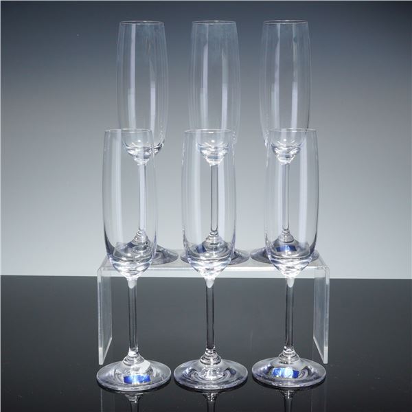 6pc Marquis by Waterford Crystal Champagne Flutes, Vintage