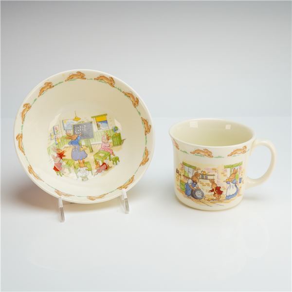 A 2 Piece Royal Doulton Bunnykins Albion Shape Infant Set