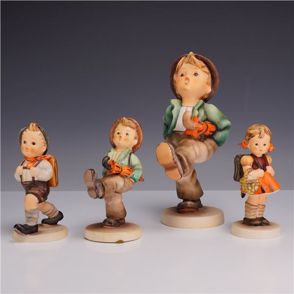 4pc Grouping of Goebel Hummel Hand-Painted Porcelain Figurines