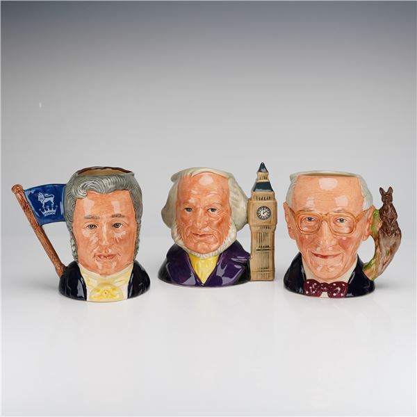 3pc Royal Doulton Character Jugs, Shorter and Doulton