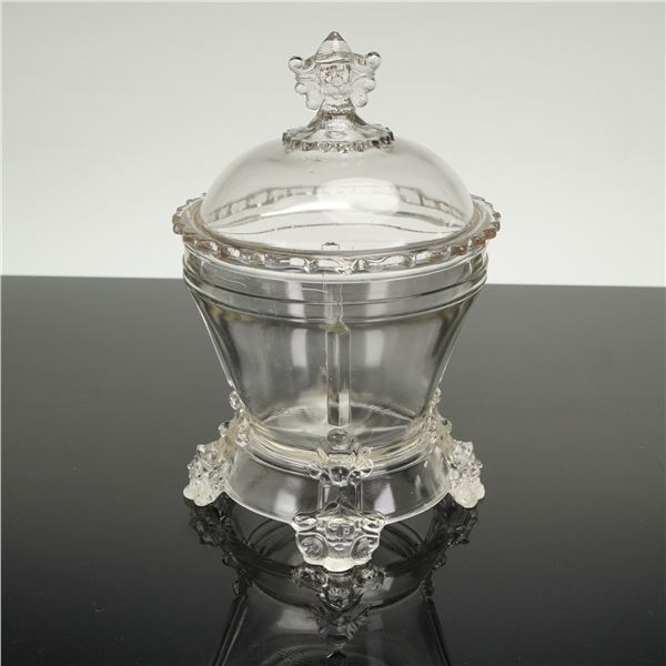 Hobbs, Brockunier & Company Viking Pattern Covered Footed Compote