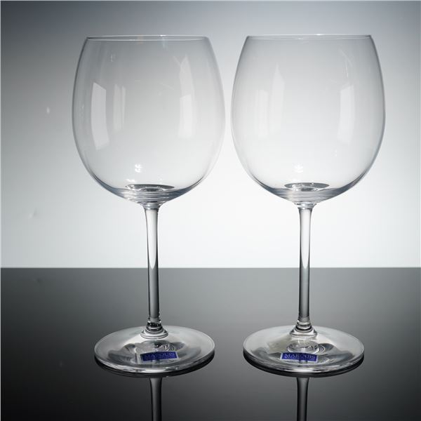 Pair of Marquis by Waterford Crystal Light Red Wine Glasses