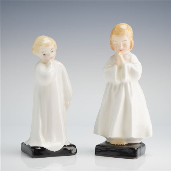 2pc Royal Doulton Figurines, Bedtime HN1978 and Darling HN1985