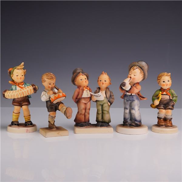 A Grouping of Five Goebel M.I. Hummel Porcelain Musical Figurines