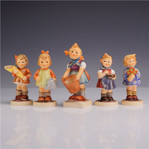 Five M.I. Hummel Goebel Hand-Painted Porcelain Figurines