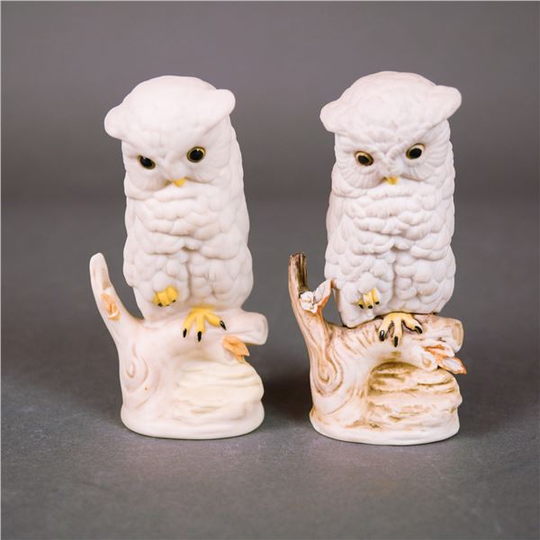 Cybis Porcelain Baby Snowy Owl Figurines, Model 334