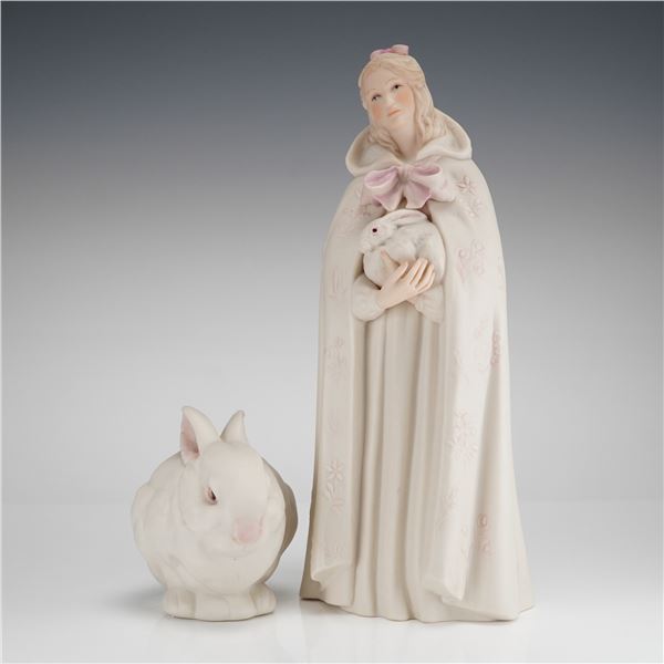 Two Cybis Porcelain Figurines Melissa and Mr. Snowball