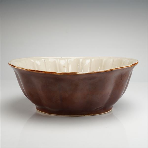 Ceramic Pudding Mold with Grape Relief