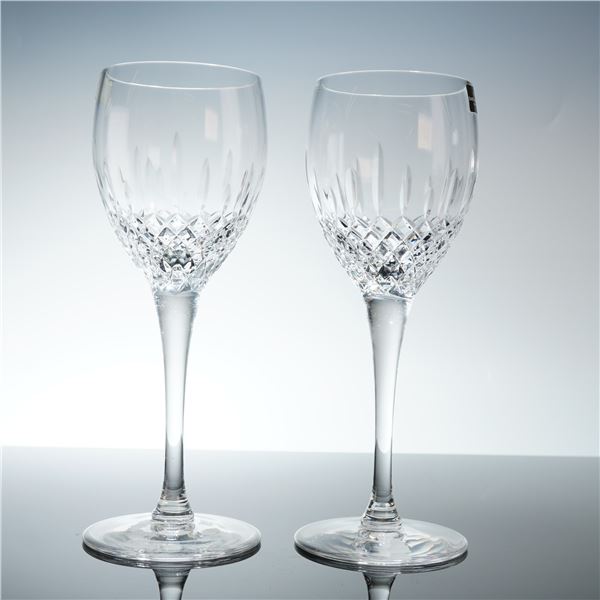 Pair of Dartington Crystal Water Goblets, Coventry