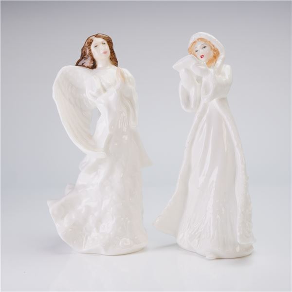 2pc Royal Doulton Figurines, Christmas Angel & Christmas Carols