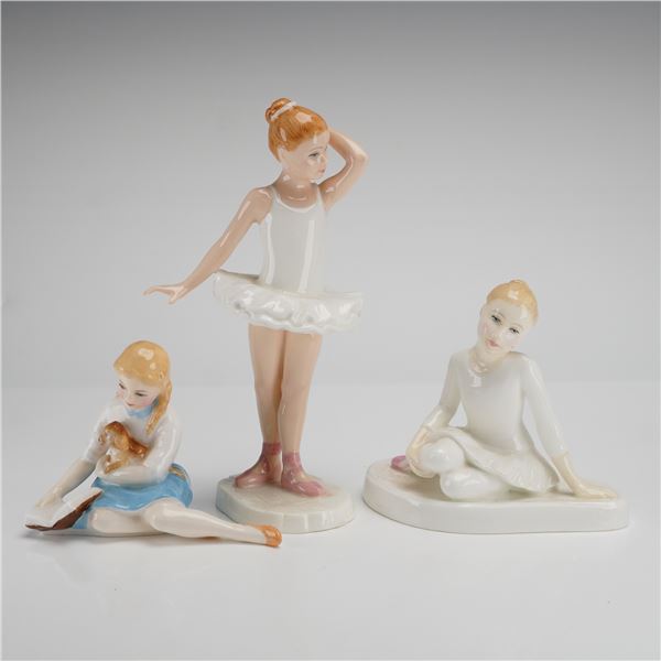 3pc Royal Doulton Figurines, Little Ballerina, Star Performer and My Pet
