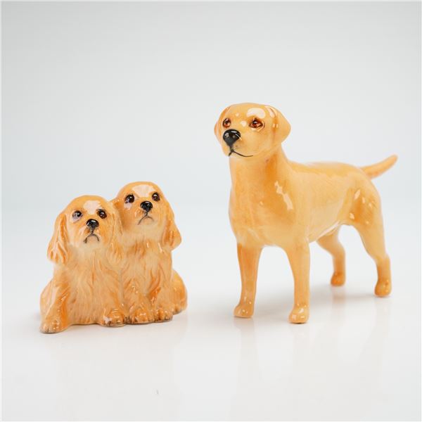 Two Beswick Porcelain Dog Figurines, Golden Retrievers