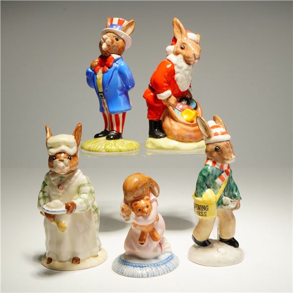 5pc Royal Doulton Bunnykins Figurines