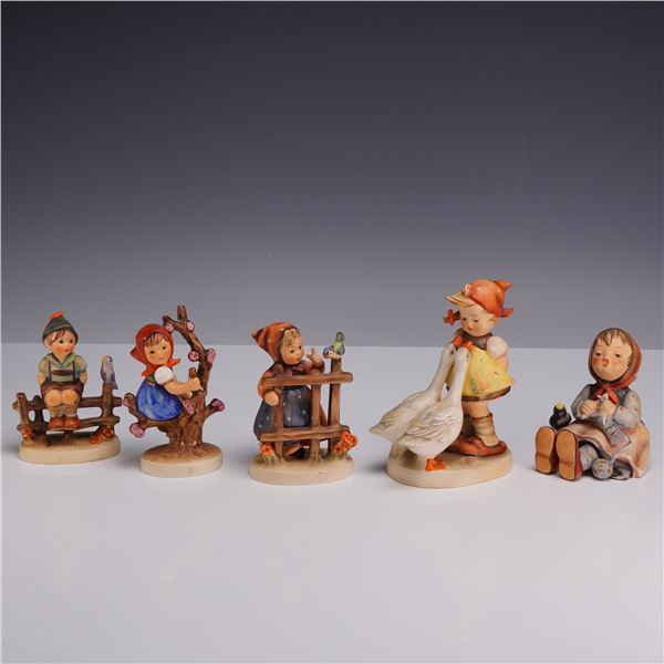 A Grouping of Five Goebel M.I. Hummel Porcelain Figurines