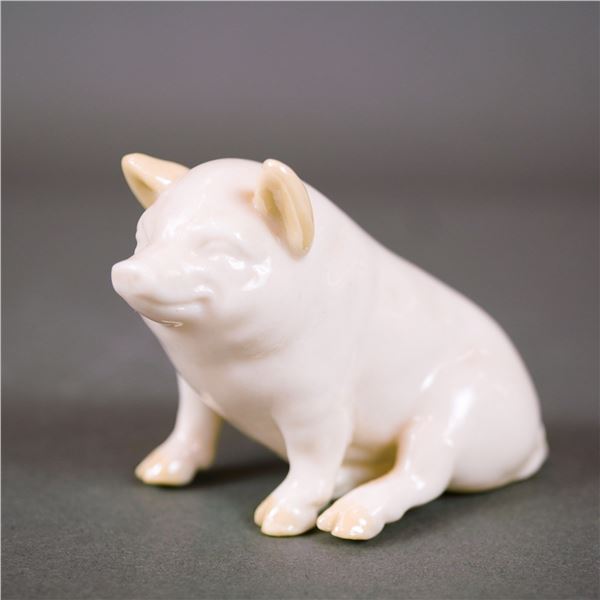 Belleek Porcelain Pig Figurine
